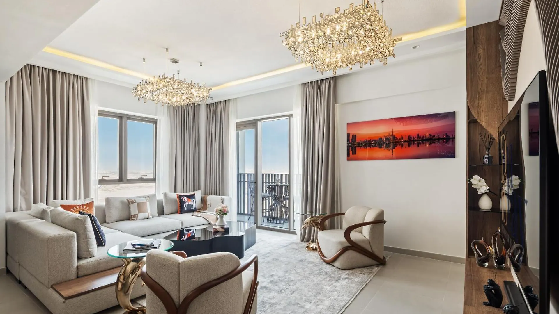 Skyline Vista 3-Bedroom Haven With Lagoon Retreat Dubaï Appartement
